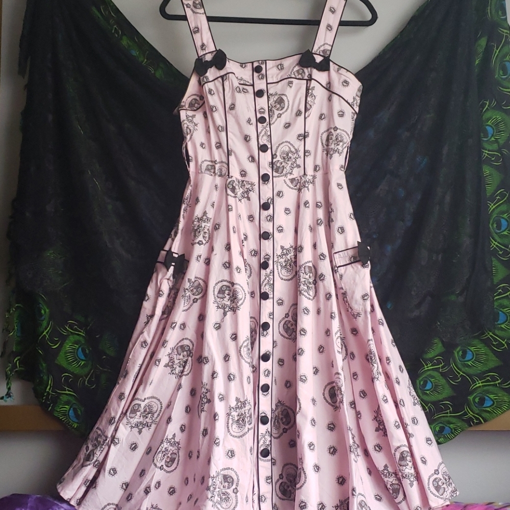 Pinup inspired goth dress